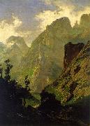 Carlos de Haes The Peaks of Europe,  The Mancorbo Canal oil painting reproduction